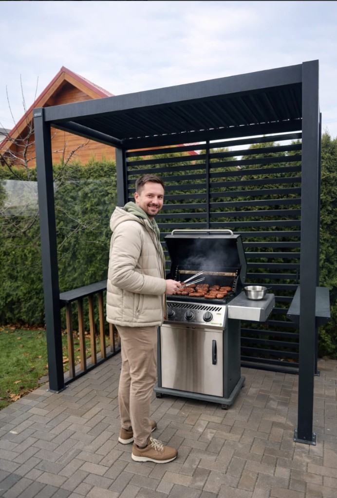 Pergola Barbekjū ar grilu