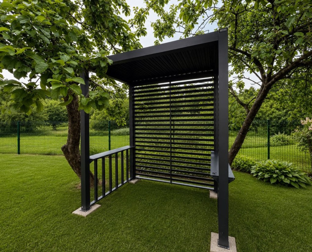 Pergola Barbekjū antracīt pelēkā krāsā